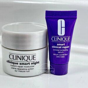 New Clinique Smart repair serum & Night Moisturizer Travel Size Set (5ml+ 15ml)